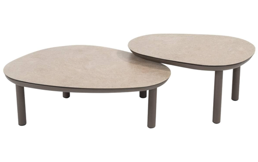[571183] 4SO | Tuintafel Monroe Coffee Table Set Terre 65x32h en 80x27h 2-delig