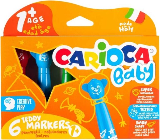 [572078] Carioca | Stift Baby Afwasbare Inkt +1Y 6-pack