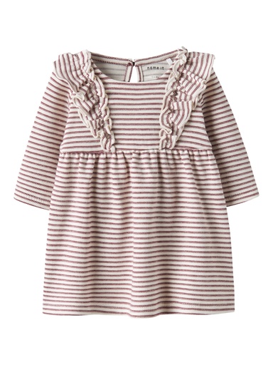 Name it | Jurk Girls Nbfbripa Longsleeve Oxblood Red