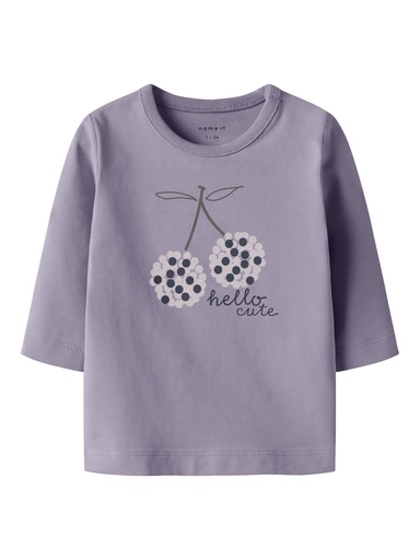 Name it | T-shirt Girls Nbfbisa Longsleeve Lavender Gray