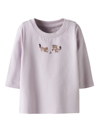 Name it | T-shirt Girls Nbftonia Longsleeve Lilac Marble