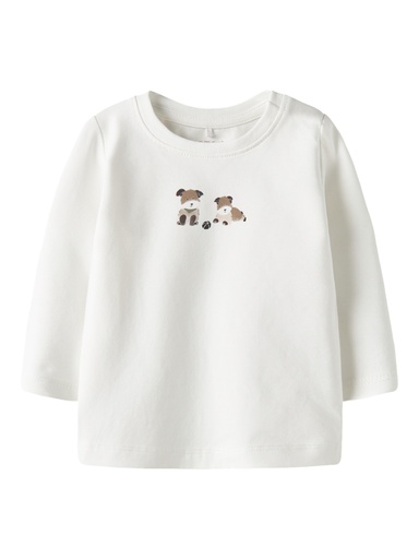 Name it | T-shirt Boys Nbmtiggy Longsleeve Cloud Dancer