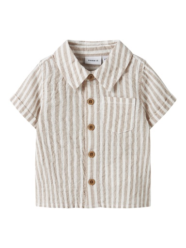 Name it | Hemd Boys Nbmfedenis Chateau Gray/Cloud Dancer