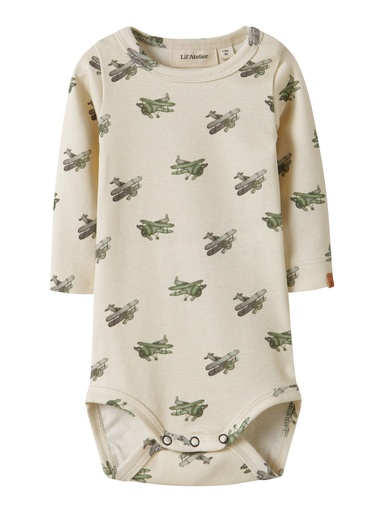 Lil'Atelier | Body Boys Nbmlayo Airplane Longsleeve Coconut Milk 