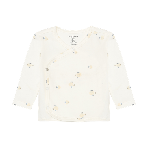 Noppies | T-shirt Uni Overslag Longsleeve Egret