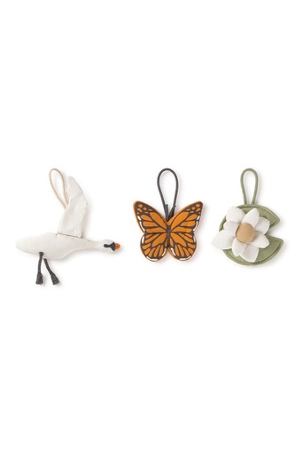 [574369] Lorena Canals | Speeltjes Vr Speelboog Rattle Toy Hangers Swan 3-pack
