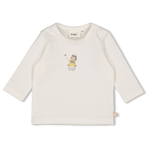 Feetje | T-shirt Uni Honey Bear Longsleeve Off White