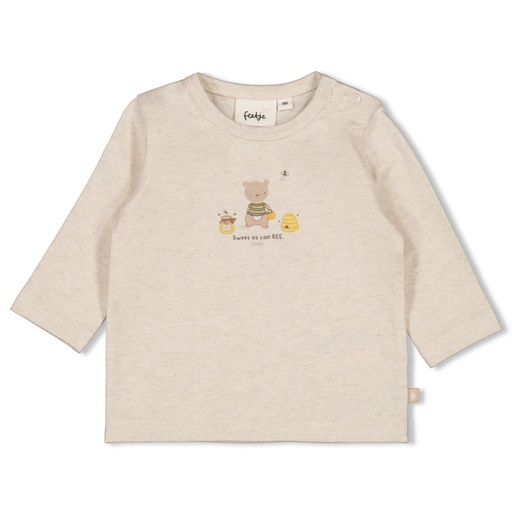 Feetje | T-shirt Uni Honey Bear Longsleeve Off White Melange