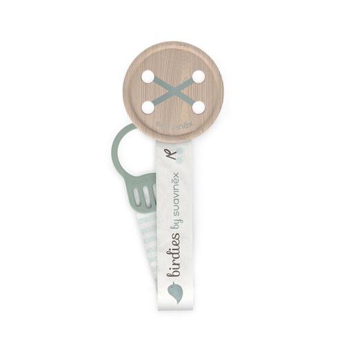 [575371] Suavinex | Fopspeenketting Birdies Lint Groen