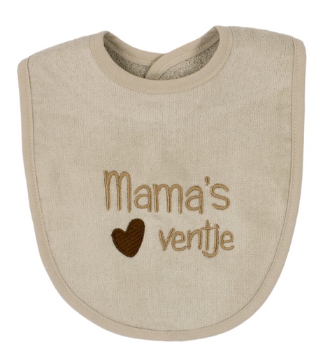 [575471] PetitVillain | Slabbetje Mama's Ventje Zand 25x34cm  
