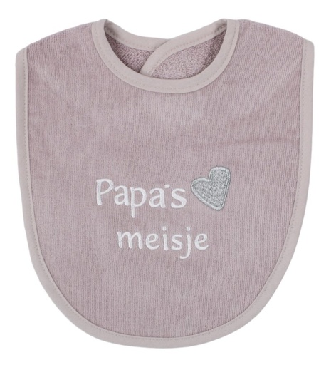 [575472] PetitVillain | Slabbetje Papa's Meisje Oudroze 25x34cm  