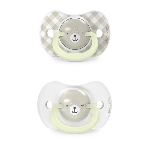 [575478] Suavinex | Fopspeen Night & Day Wild & Free SXPRO Siliconen Grijs 6-18m 2-pack