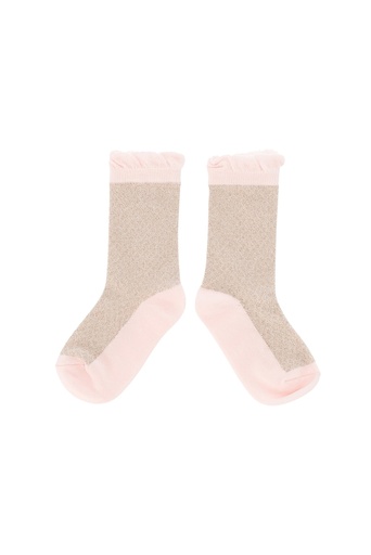 Le Chic | Kousen Girls Rhondy Glitter Gold/Pink