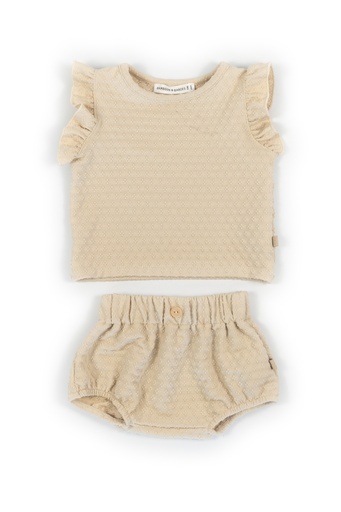 Bamboom | Outfit Girls Almond Cream 2-delig