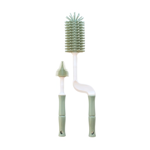 [575823] Bo Jungle | Flessenborstel B-Bottle Brush Set Silicone Borstelharen Jade
