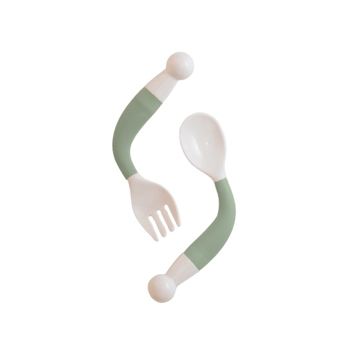 [575831] Bo Jungle | Bestek B-Bendable Spoon & Fork Jade