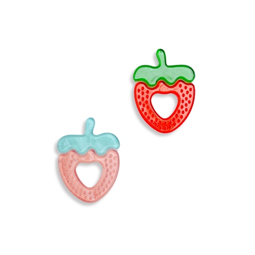 [575836] Bo Jungle | Bijtring Koelbijtring Strawberry 2-pack