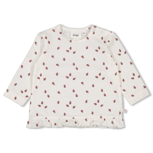 Feetje | T-shirt Girls Ladybug Longsleeve Off White