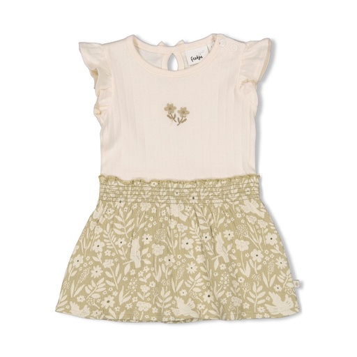 Feetje | Jurk Girls Let Your Dreams Blossom Green