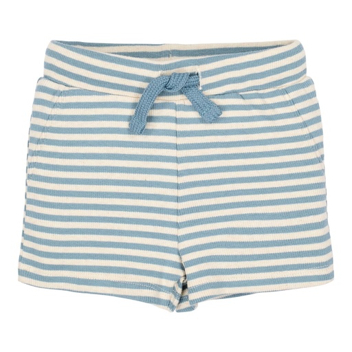 Little Dutch | Short Boys Forest Friends Stripes Stone Blue