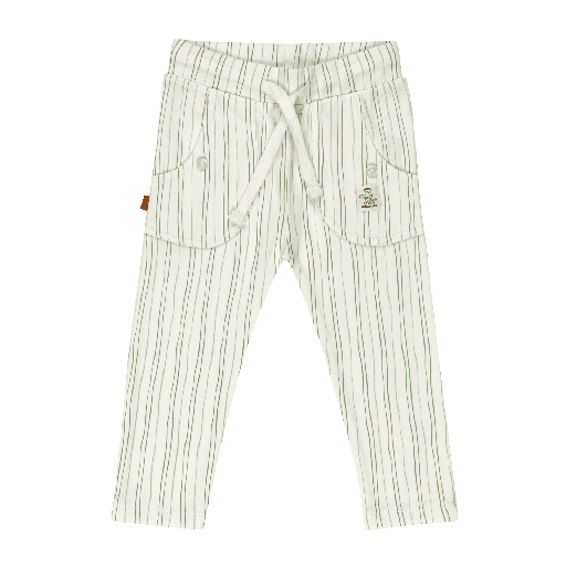 Frogs&Dogs | Broek Boys Stripes White Alyssum 