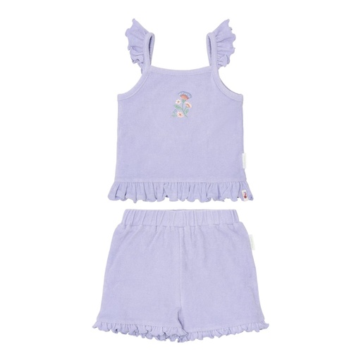 Little Dutch | Outfit Girls T-shirt/Short Dreamy Purple 2-delig