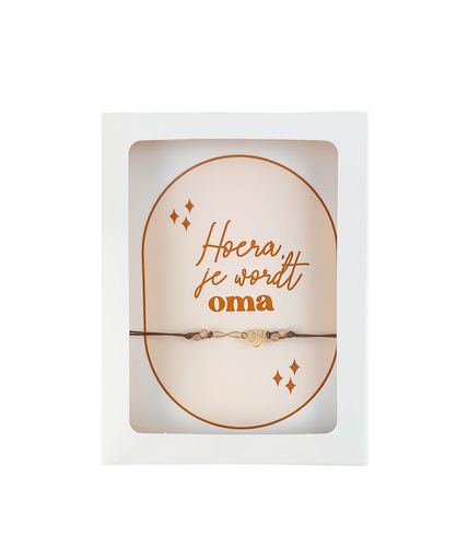 [577853] Minimou | Armbandje "Hoera, Je Wordt Oma"