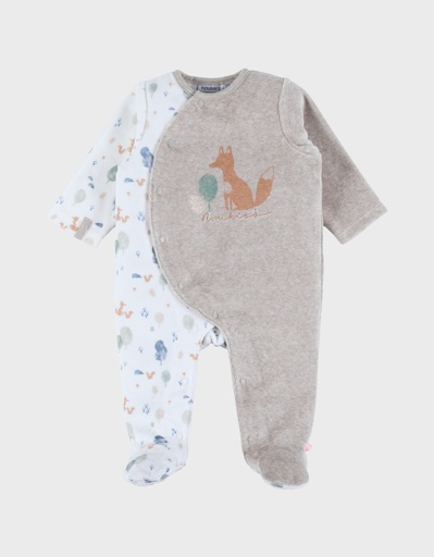 Noukies | Pyjama Foxie Velours Brown