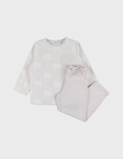 Noukies | Pyjama Wild Jungle Jersey Grijs 2-delig