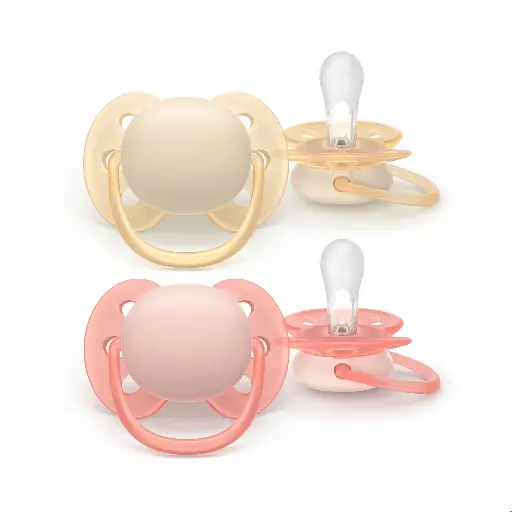 [578309] Avent | Fopspeen Ultra Soft Roze/Beige +0m 2-pack