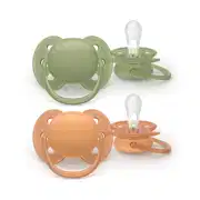 [578310] Avent | Fopspeen Ultra Soft Kaki/Terracotta +18M 2-pack