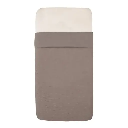 [578607] Witlof for Kids | Deken Velvet Rib Warm Grey Tuck-Inn 60x120cm 