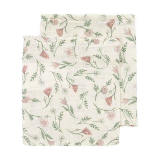 [578851] Meyco | Washandjes Pre-washed Hydrofiel Flower Multicolour 20x17cm 2-pack 