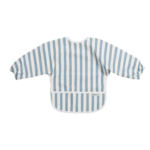 [578864] Meyco | Slabbetje Met Mouwen Fat Stripe Jeans Blue Blauw