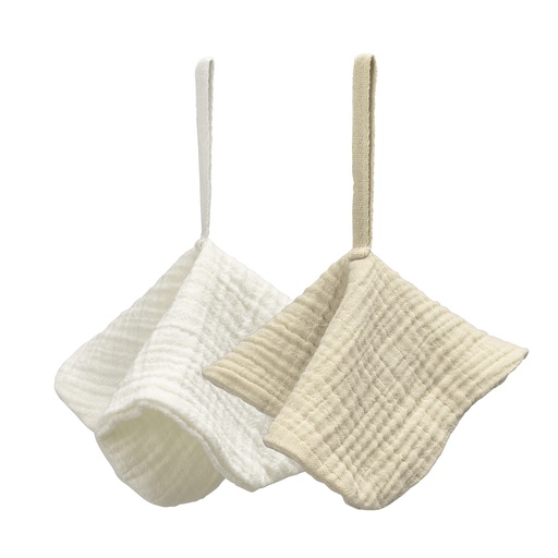 [578872] Meyco | Fopspeendoekje Pre-washed Hydrofiel Natural/Soft Sand 2-pack 