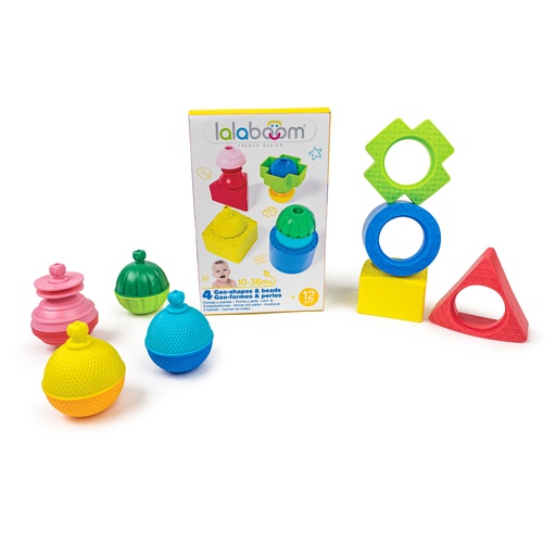 [579007] Lalaboom | Educatief Speelgoed Vormen en Kralen 12pcs
