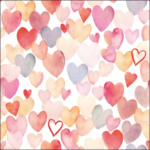 [579044] Ambiente | Servetten Love All Over 3-laags 100%FSC 33x33cm 20-pack