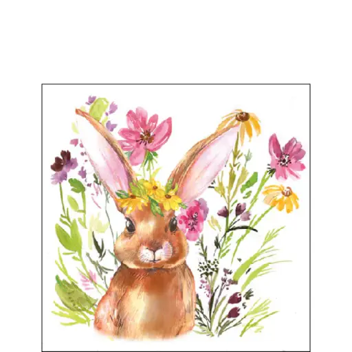 [579051] Ambiente | Servetten Girls Bunny 3-laags 100%FSC 25x25cm 20-pack