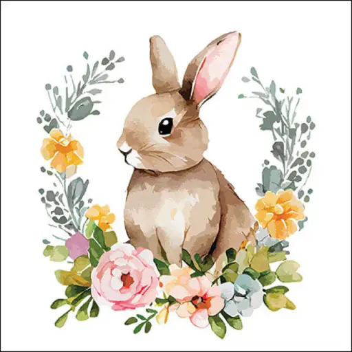 [579052] Ambiente | Servetten Cute Easter Rabbit 3-laags 33x33cm 20-pack