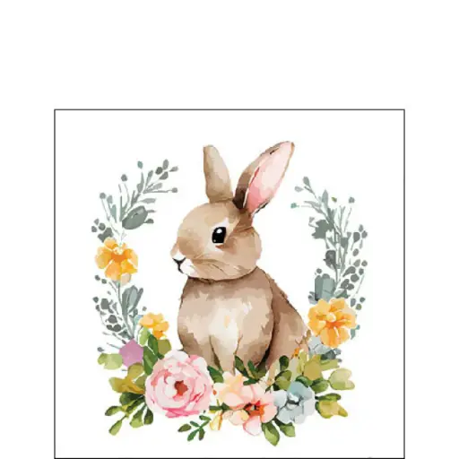 [579053] Ambiente | Servetten Cute Easter Rabbit 3-laags 100%FSC 25x25cm 20-pack
