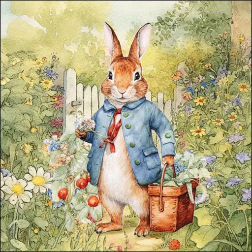 [579054] Ambiente | Servetten Mister Rabbit 3-laags 100%FSC 33x33cm 20-pack