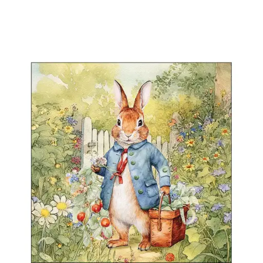 [579055] Ambiente | Servetten Mister Rabbit 3-laags 25x25cm 20-pack