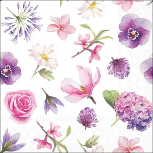[579110] Ambiente | Servetten Flower Heads 3-laags 33x33cm 20-pack