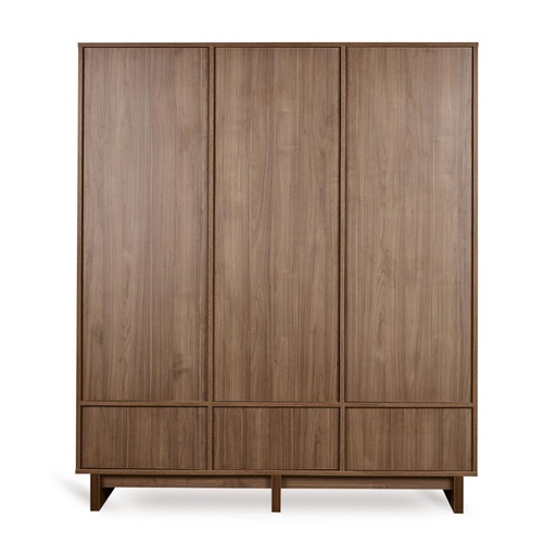[579340] Quax | Kast Kyo 3-deurs Walnut 164,5x58x189cm
