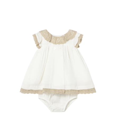 Mayoral | Jurk Girls Layette Cream 2-delig