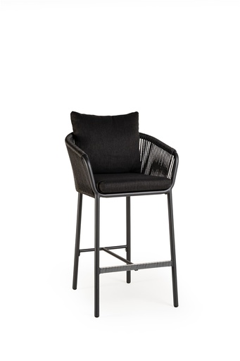[579473] Tierra | Tuinstoel Fortaleza Bar Chair Black 60x63x105cm