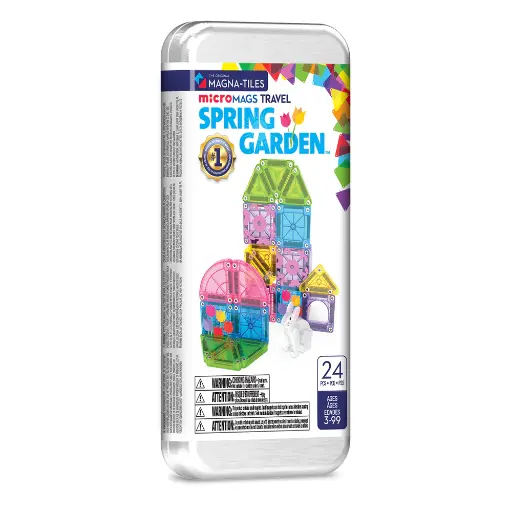 [579783] Magna-Tiles | Magnetische Blokken Travel Set Micro Mags Spring Garden 24pcs