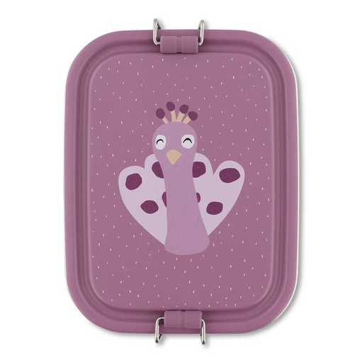 [579950] Trixie | Brooddoos Mrs. Peacock Klein Paars17x13x6cm