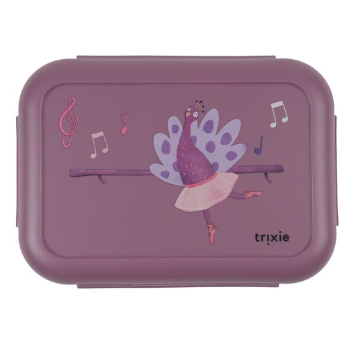 [579960] Trixie | Brooddoos Mrs Peacock Ballerina Paars 13x18x7cm
