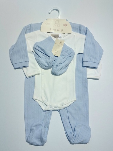 Picco Mini | Pyjama Wolk Giftset Blauw 3-delig